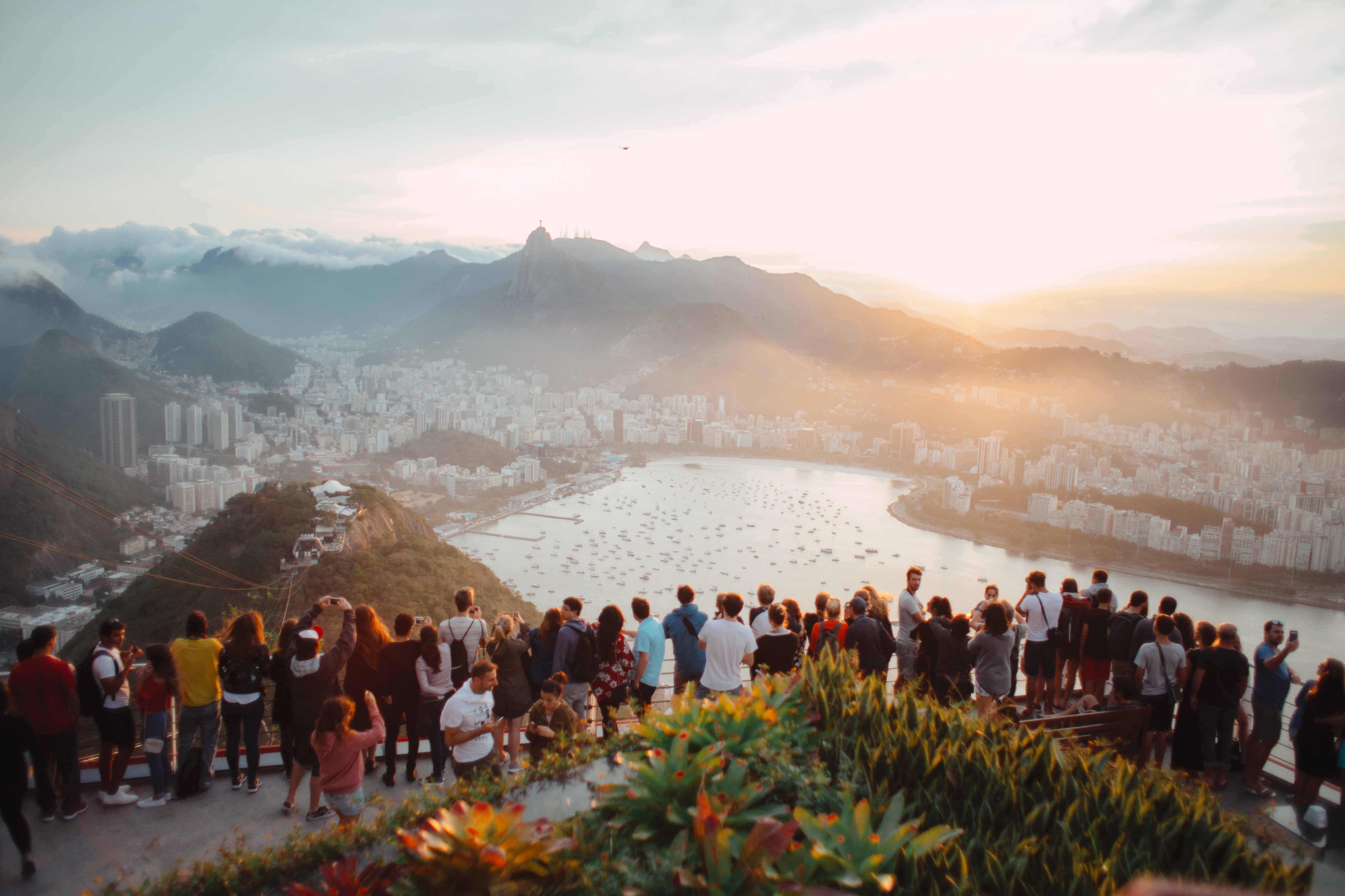 tourists enjoying the amazing view