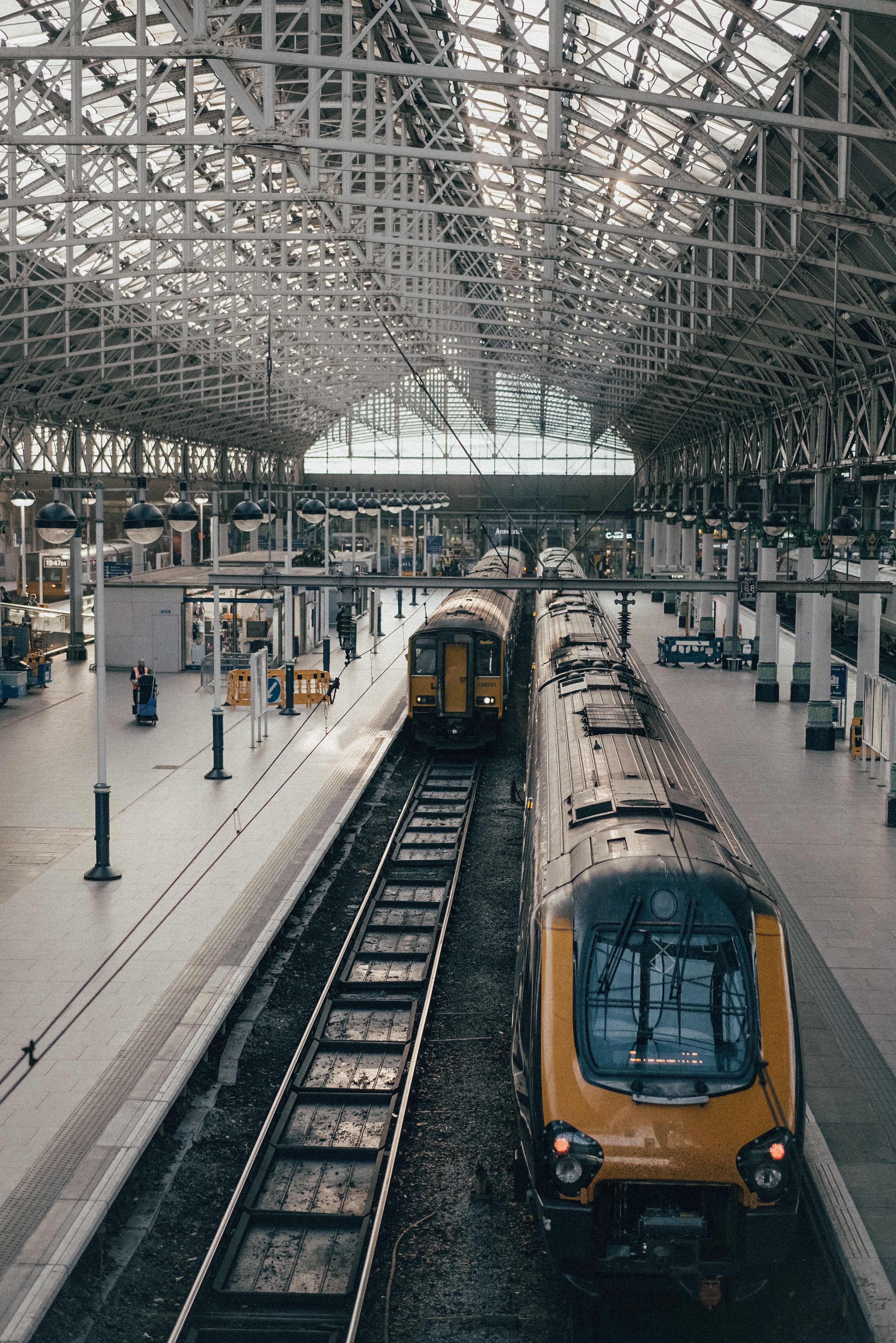 Train waiting to depart the station